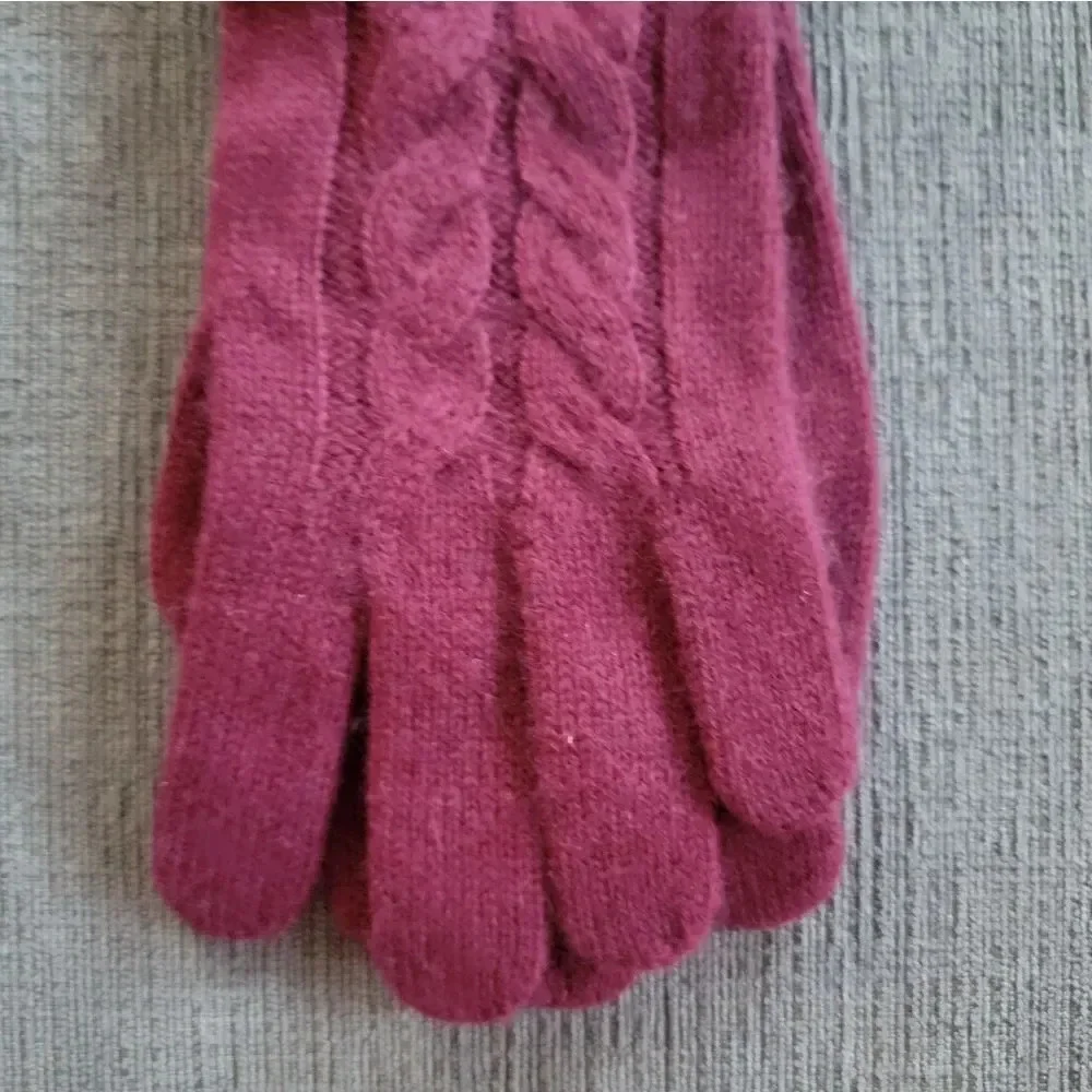 TAHARI Women's 100% Cashmere Gloves 10 inch long